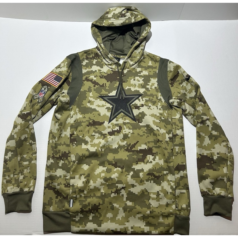 Nike Dallas Cowboys Football Hoodie Men's Size Medium Green CamoMilitary Army